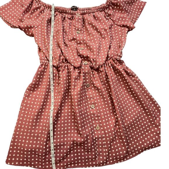 Justify dusty rose off shoulder dress XL Polka Dots Summer Pullover - Picture 6 of 12